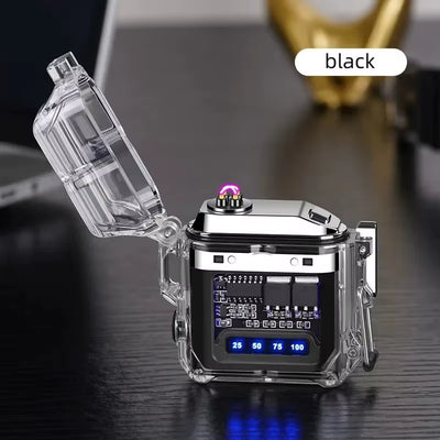 New Transparent Shell Double Arc USB Electronic Lighter TYPE-C Fast Charge COB Lighting Plasma Lighter Electric Waterproof