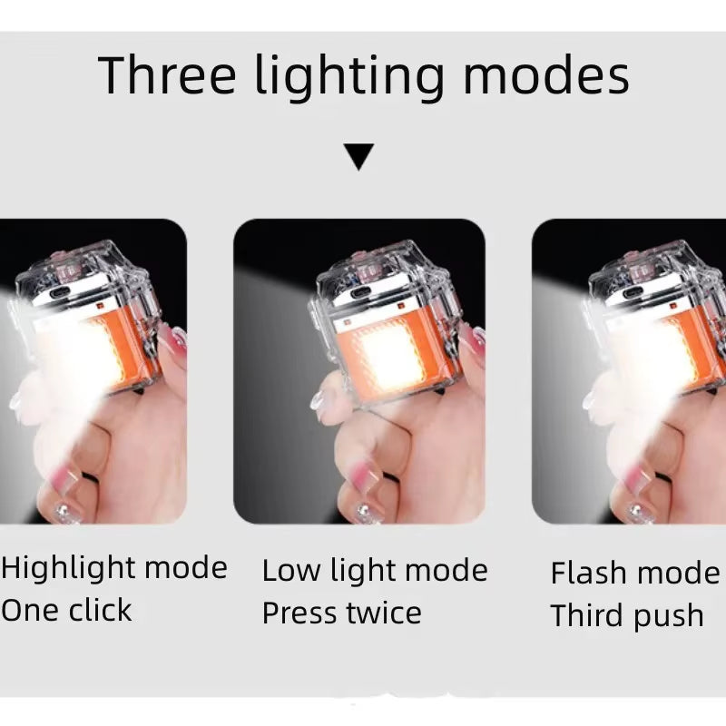 New Transparent Shell Double Arc USB Electronic Lighter TYPE-C Fast Charge COB Lighting Plasma Lighter Electric Waterproof