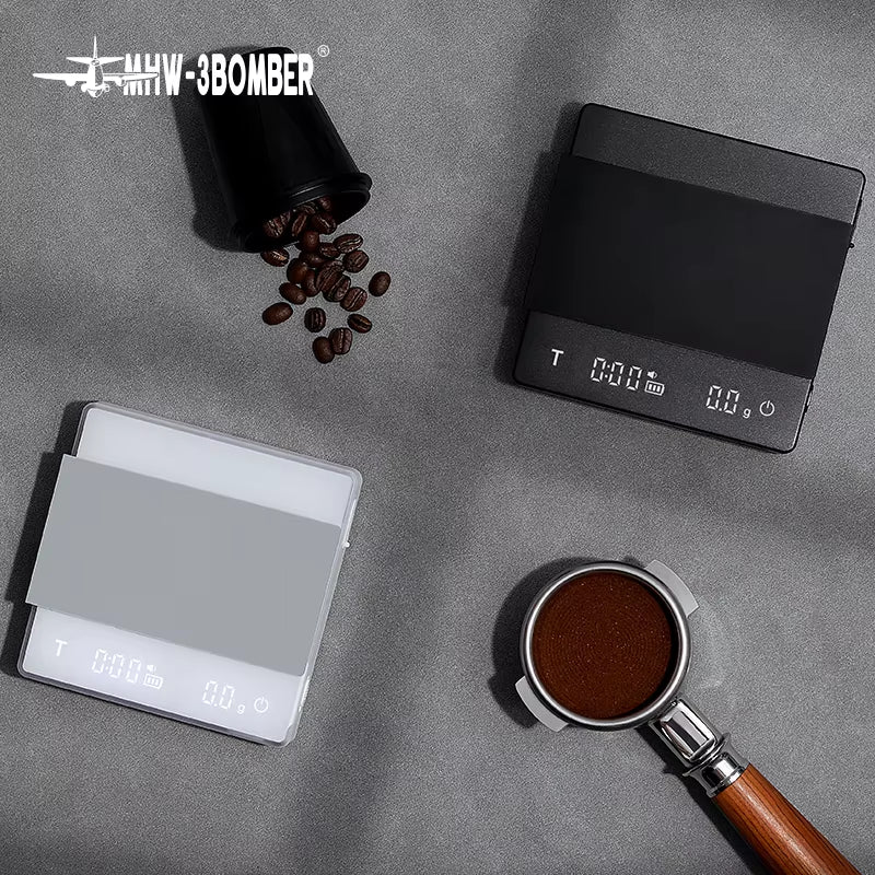 Digital Kitchen Coffee Scale 2000G/0.1G High Precision Cyclic Rechargeable Electronic Scale Home Barista Accessories