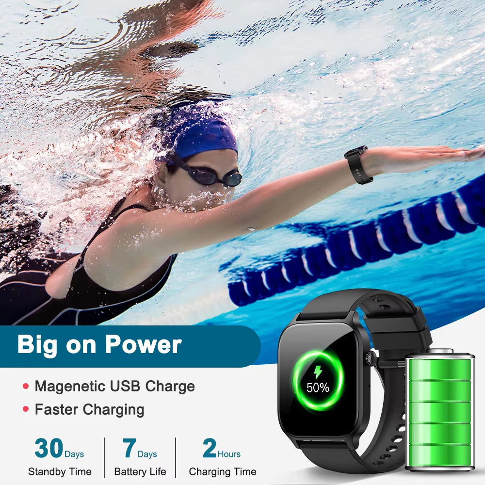 Y7 Smart Watch for Men Women 2024 Bluetooth Call Smartwatch Sports Waterproof Health Monitoring Electronic Wrist Watches